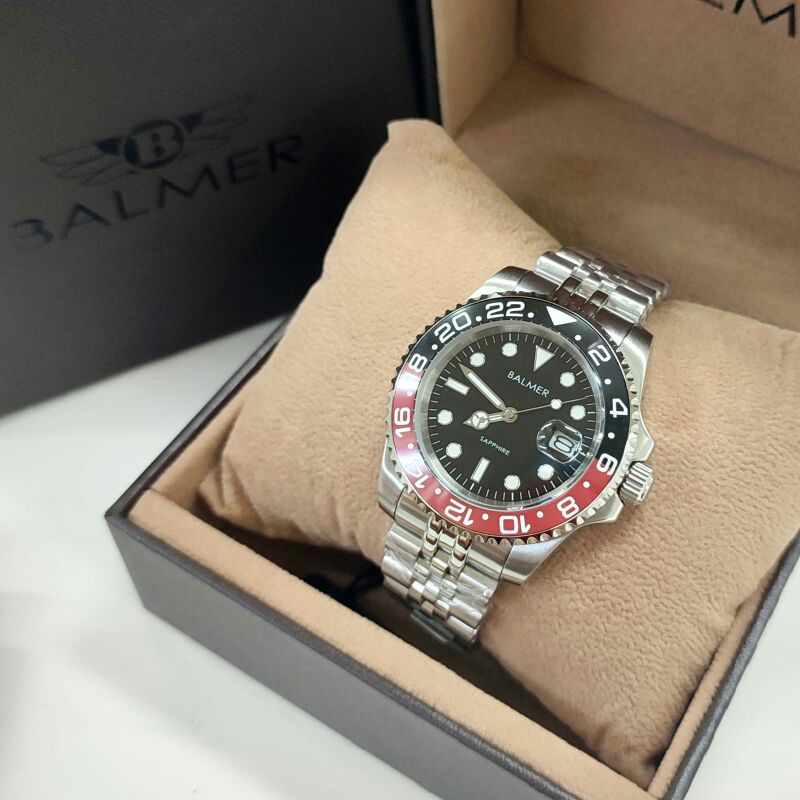 Jam tangan Balmer 8133 Tali rantai tanggal aktif Original Pria
