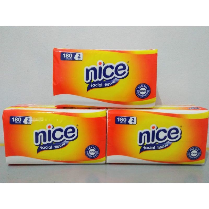 tissue facial nice   tissue nice roll   180  120  250 sheet 2ply   nice tisiu wajah