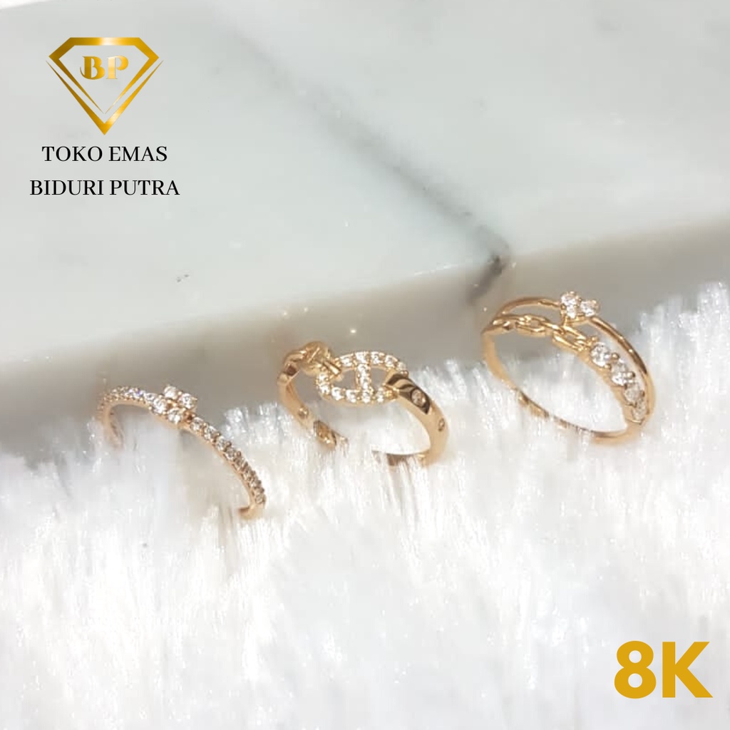 Cincin Solitaire Emas Asli Model Elegant Kadar 8K/375 toko emas biduri putra - toko emas asli - perhiasan emas asli - cincin emas muda - cincin emas kadar 375 - toko mas asli - perhiasan emas asli - cincin korea emas