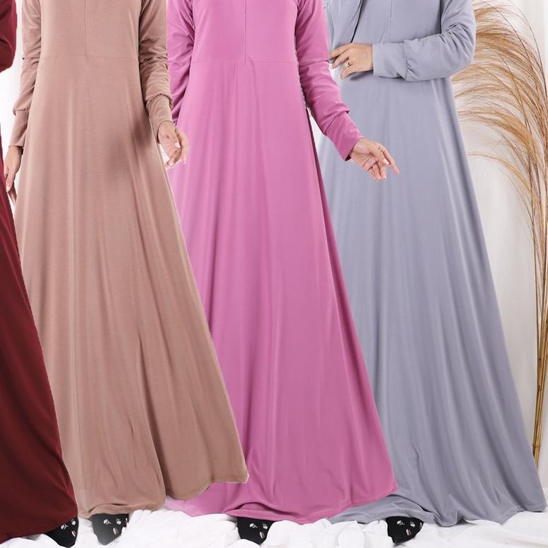 ☈ Gamis Jersey Polos,Hitam gamis Jersey Premium /Gamis jersey hitam gamis sr.exe ✿