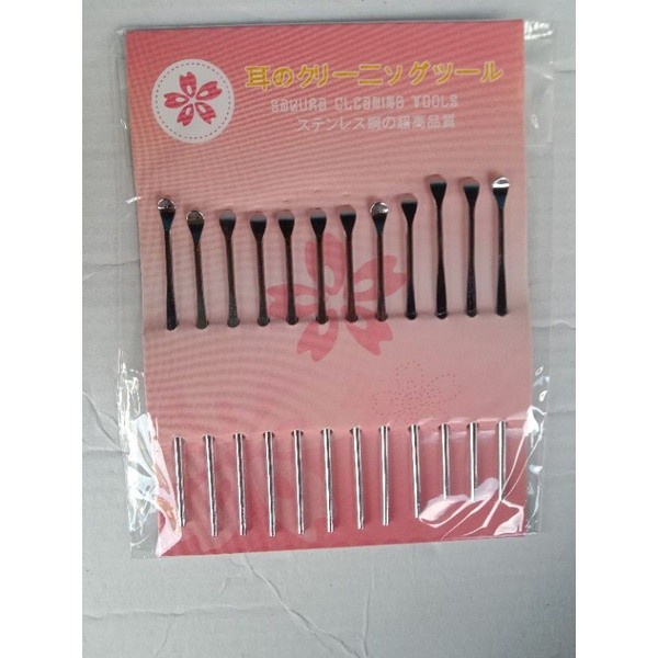 Isi 12 Pcs Korek Kuping Stainless Steel Pembersih Telinga | distshop