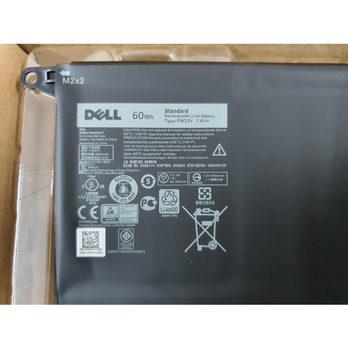 Baterai Batre Laptop Dell XPS 13 9360 PW23Y RNP72 TP1GT - NEW BERGARANSI