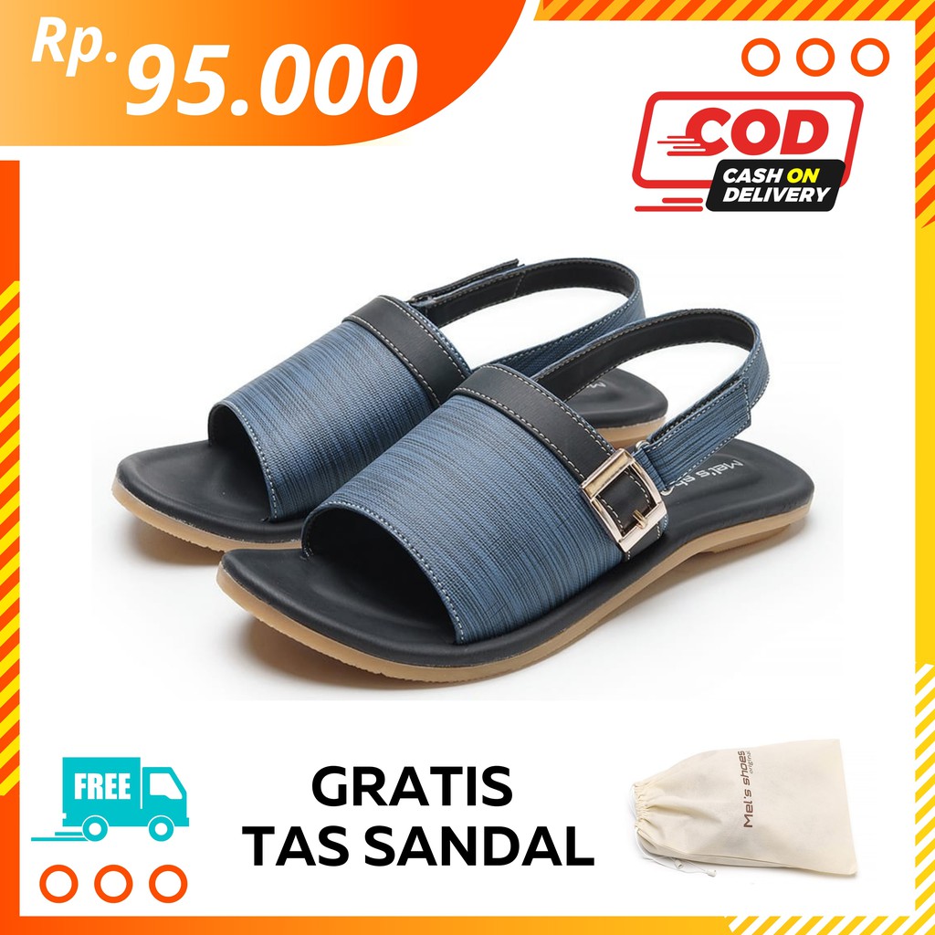 Sandal Terbaru 2021, Sandal Model Wanita Korea, Mal's Shoes Sandal Flat Original, Sandal Kasual Asli