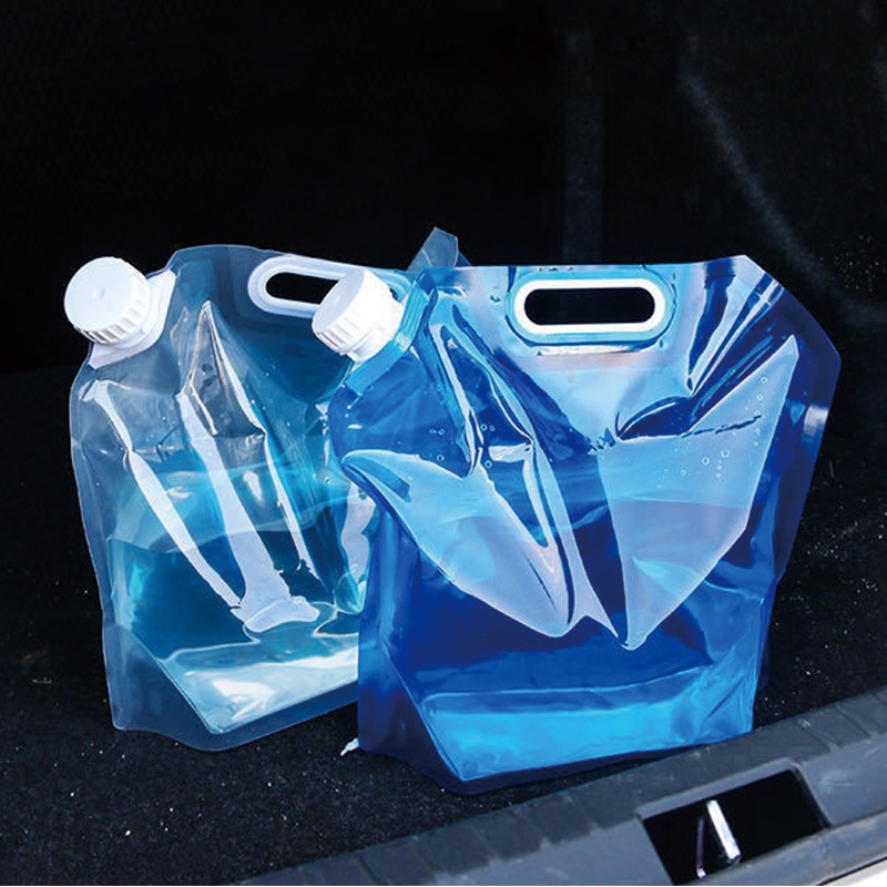 Tas Penyimpanan Air Lipat Portable Kapasitas 5l / 10l Untuk Camping / Hiking