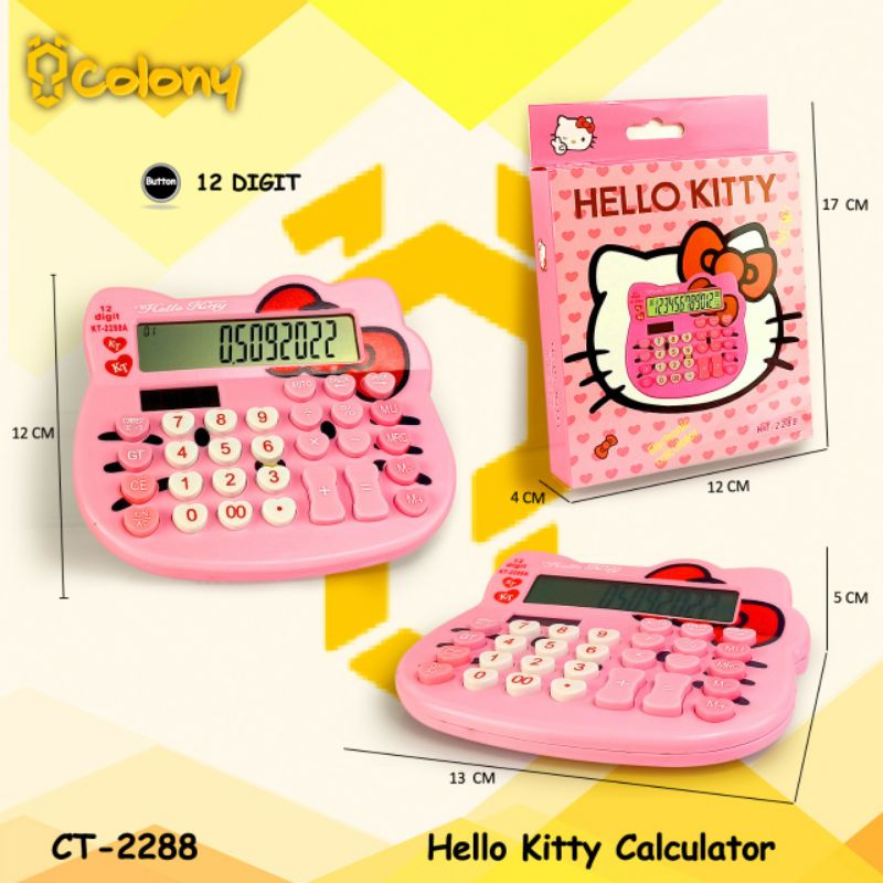 

CT-2288 Hellokitty Kalkulator Calculator Calkulator Kakulator Digital Dagang Sekolah Kantor 12 Digit Alat Tulis Murah Bagus Awet Kecil Asli Ori Original Citizen