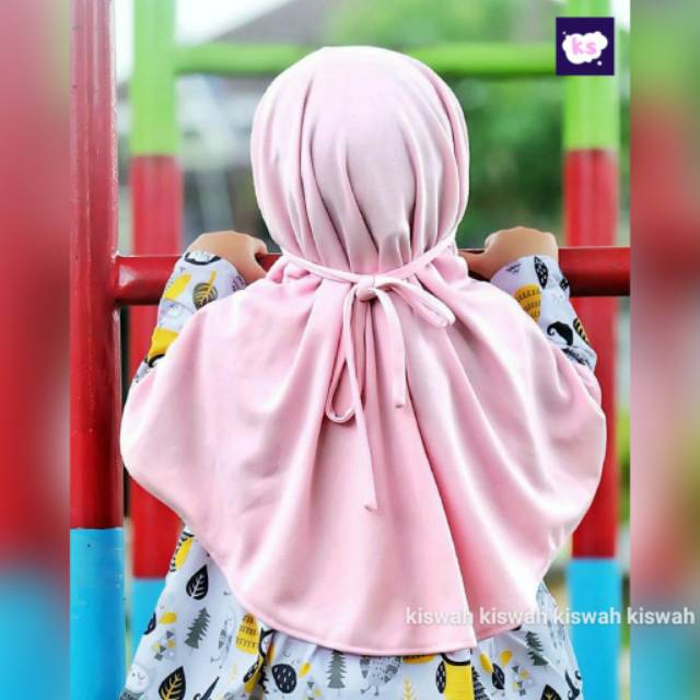 Jilbab Anak Kiswah / Bahan Kaos Tebal, lembut