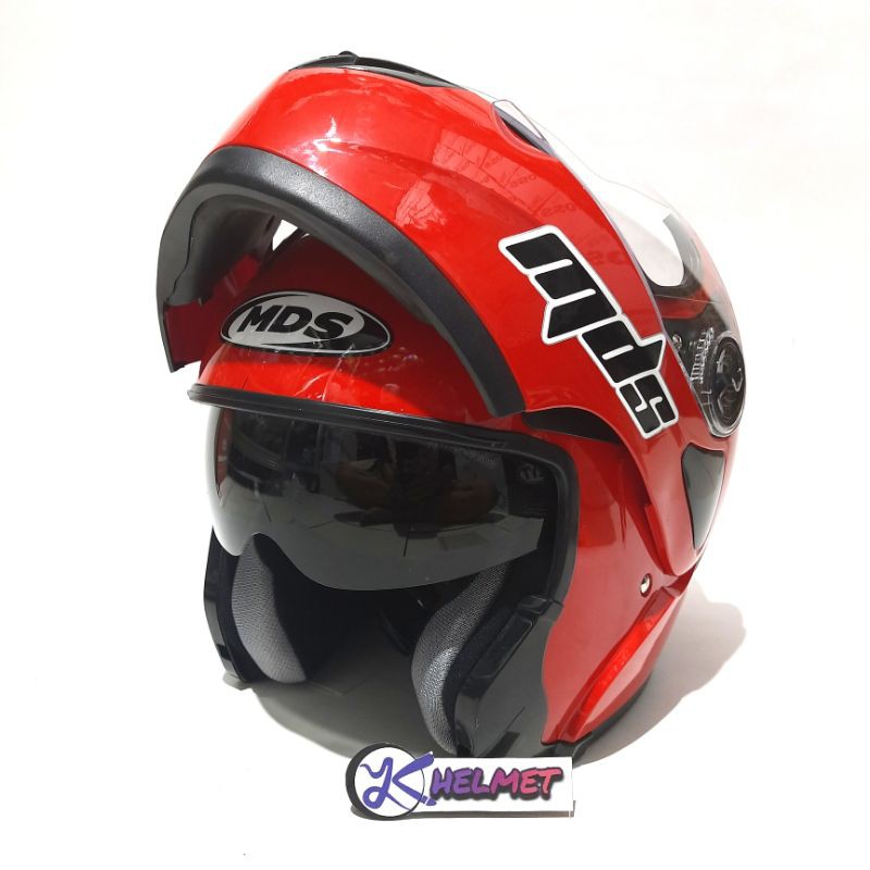 HELM MDS PRO RIDER MODULAR SOLID RED FIRE