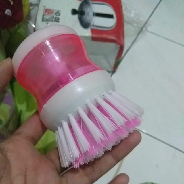 Alat Sikat Panci Inovatif Dispenser Sabun Cair Brush Soap Dapur Piring