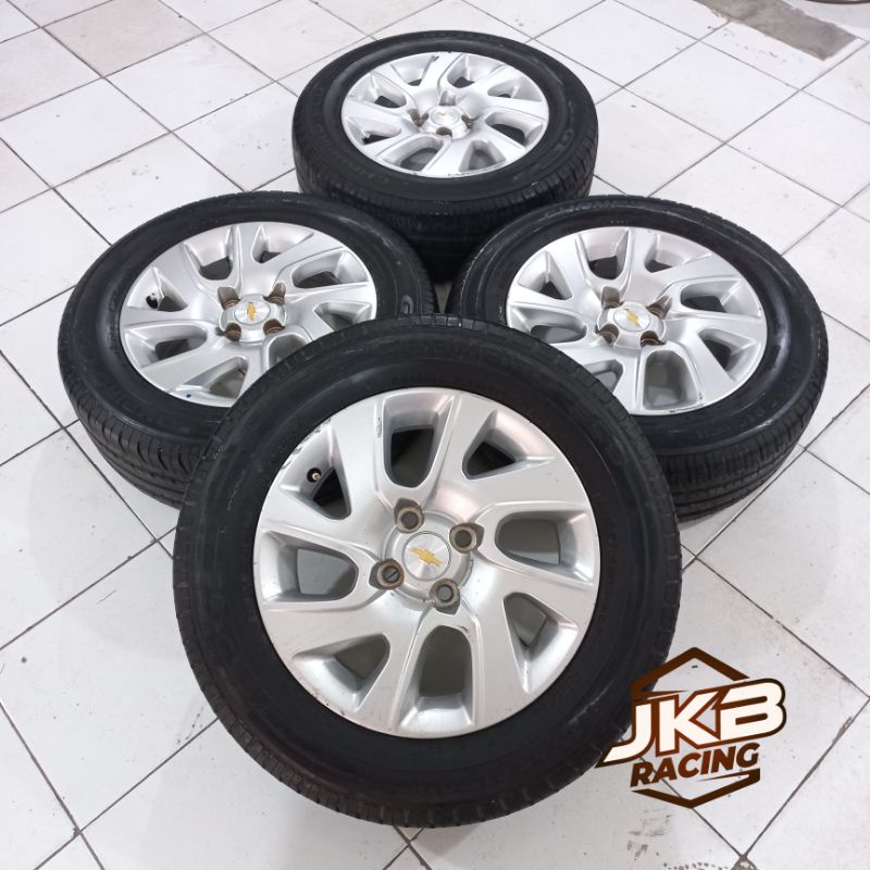 VELG MOBIL BEKAS OEM CHEVROLET SPIN R15 PCD 4X100 + BAN CHAMPIRO 195/65 R15
