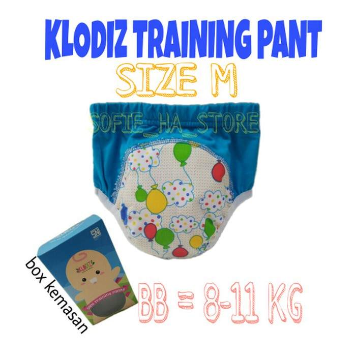 Klodiz Training Pants - Popok Kain / Celana Toilet Training Klodiz - Size M