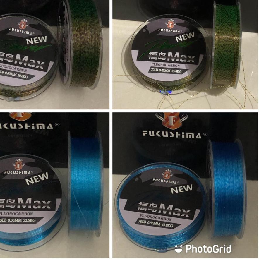 Promo Besar Kode-655 Senar Pancing Fluorocarbon Fukushima New Power Max Panjang 100M