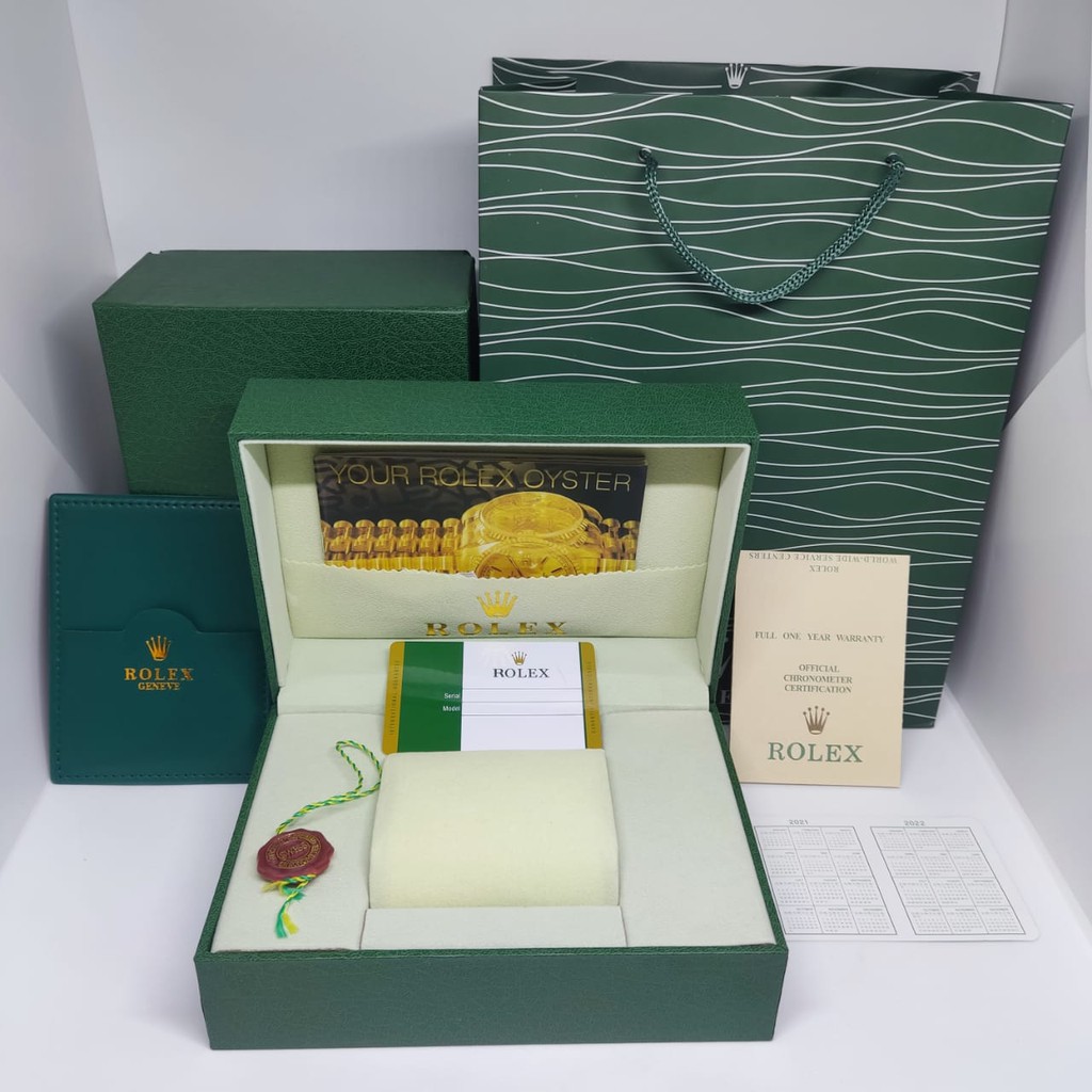 kotak rolex box jam tangan original fullset plus paperbag dan paket dokumen v3
