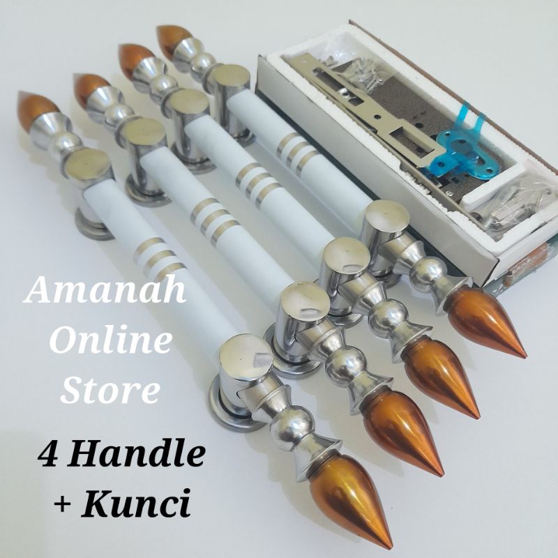 ANTIK fullset Handle Pegangan Pintu Rumah Minimalis sawo 45cm