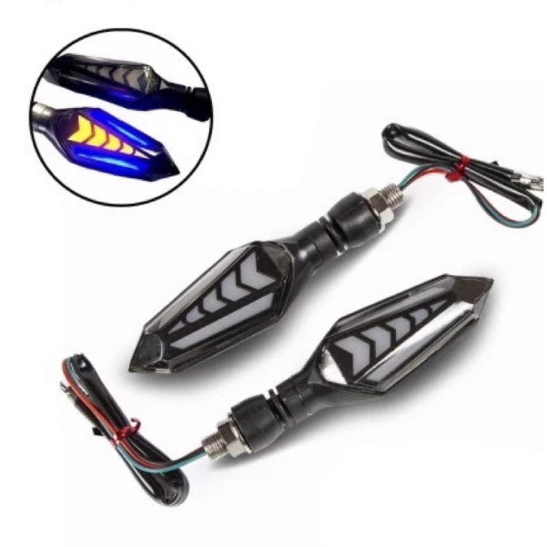 Sein Running Lampu Sen Running LED 2 Sisi 2 Mode Universal Semua Motor Bisa