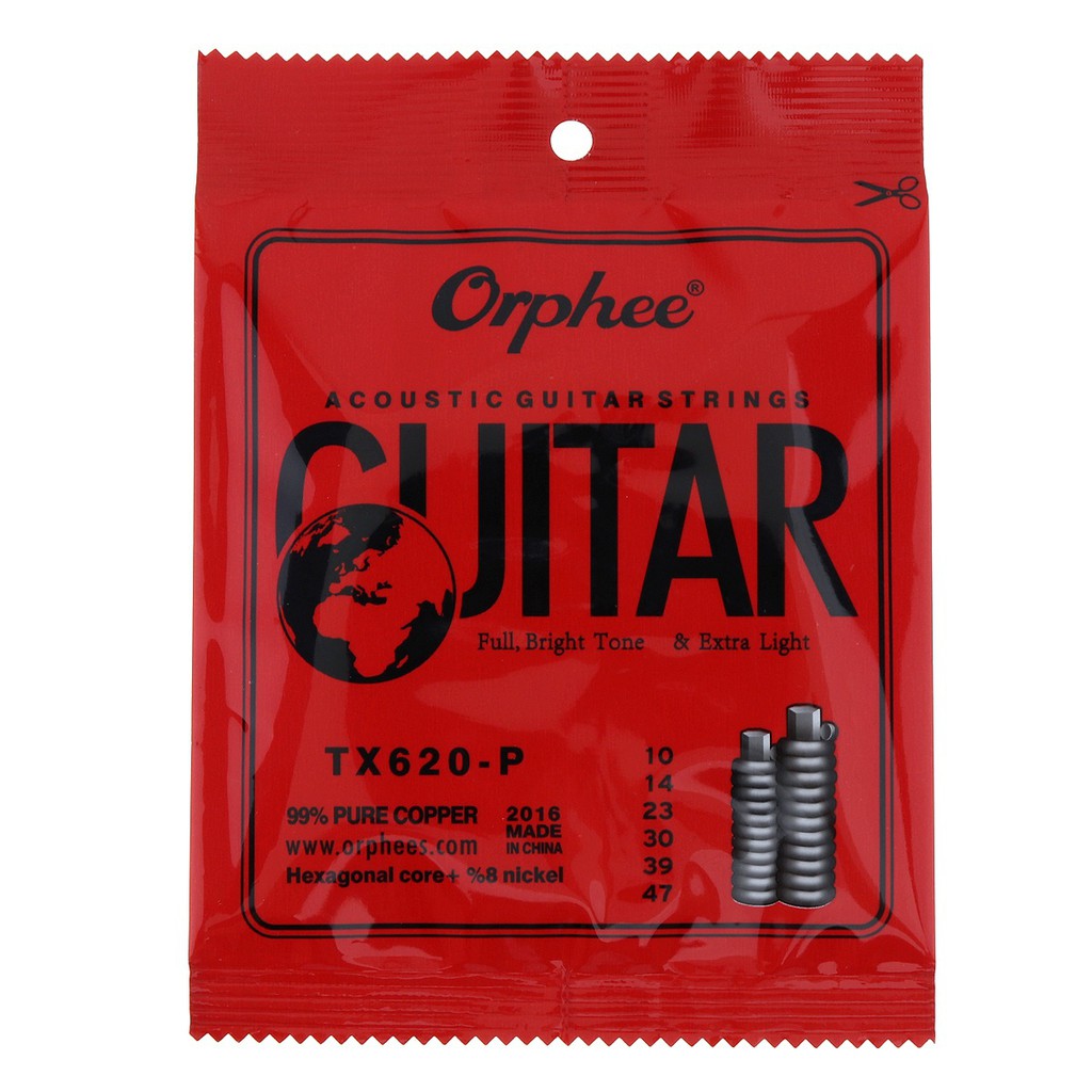 Set Senar Gitar Akustik Tone Terang &amp; Extra Ringan Bahan Tembaga