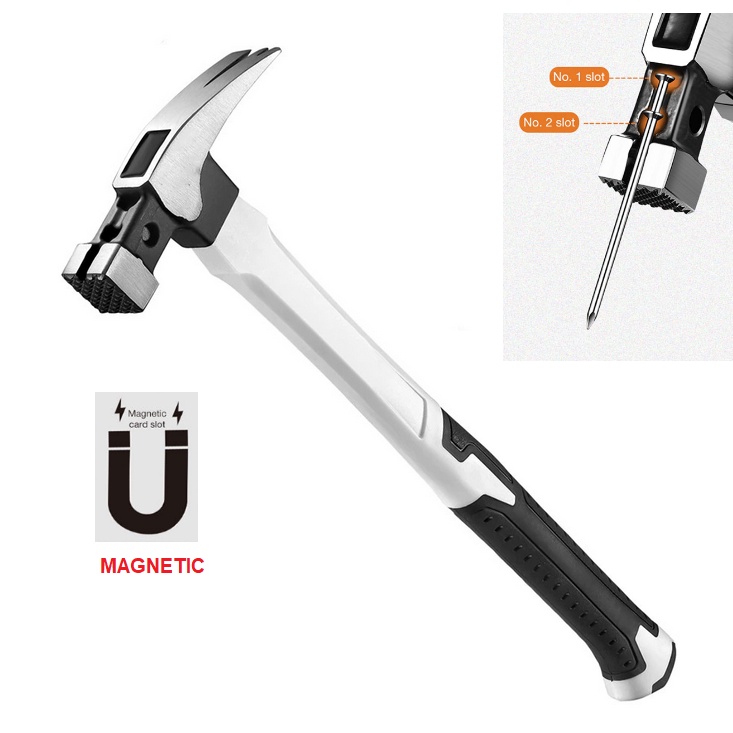 Palu Martil Tukang Cakar Kambing Magnet Gagang Karet Claw Hammer