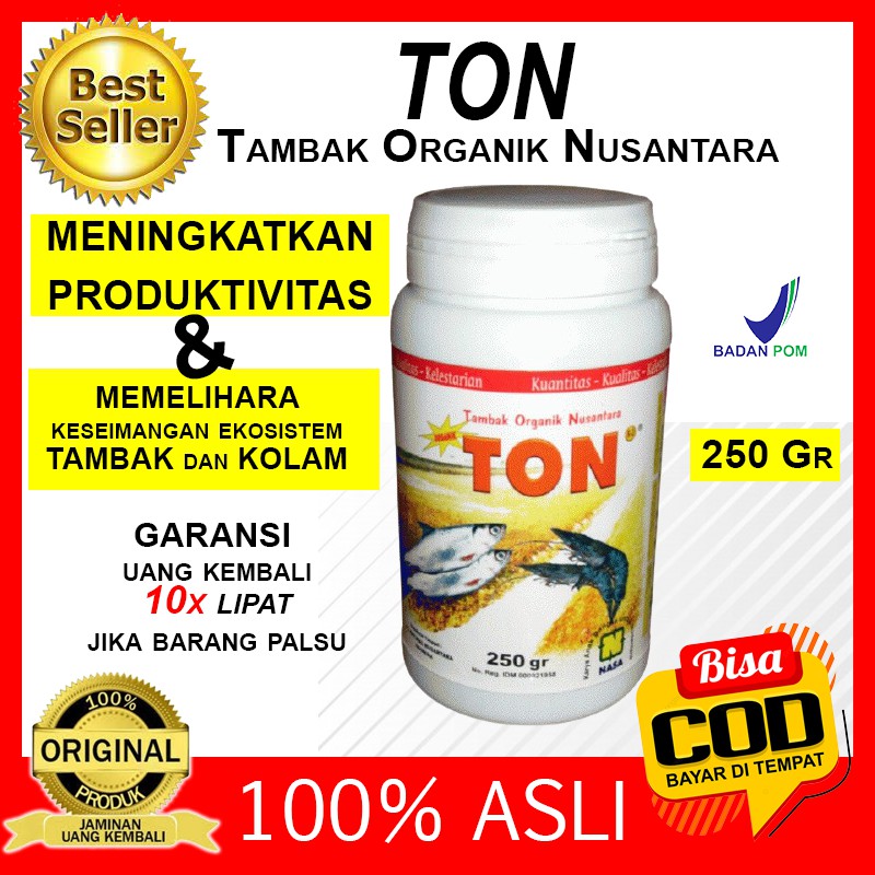 TON NASA PUPUK TAMBAK ORGANIK UNTUK VITAMIN DAN NUTRISI UDANG DAN IKAN | TONK