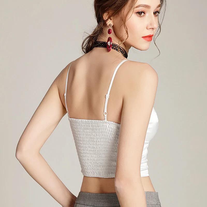 ✅𝐅𝐎𝐈𝐒𝐒® Tank Top Crop Top Sexy Atasan Pakain Dalam Wanita  Polos untuk Wanita 1044