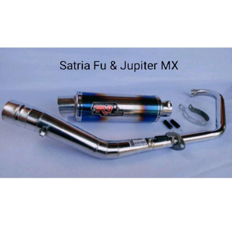 Knalpot R9 Mugello Bluemoon Motor Satria Fu & Jupiter MX.