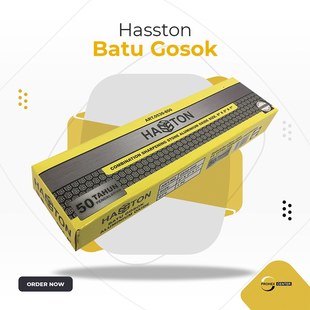 Batu Asah HASSTON 8&quot; Pengasah Pisau | Asahan Golok Gunting