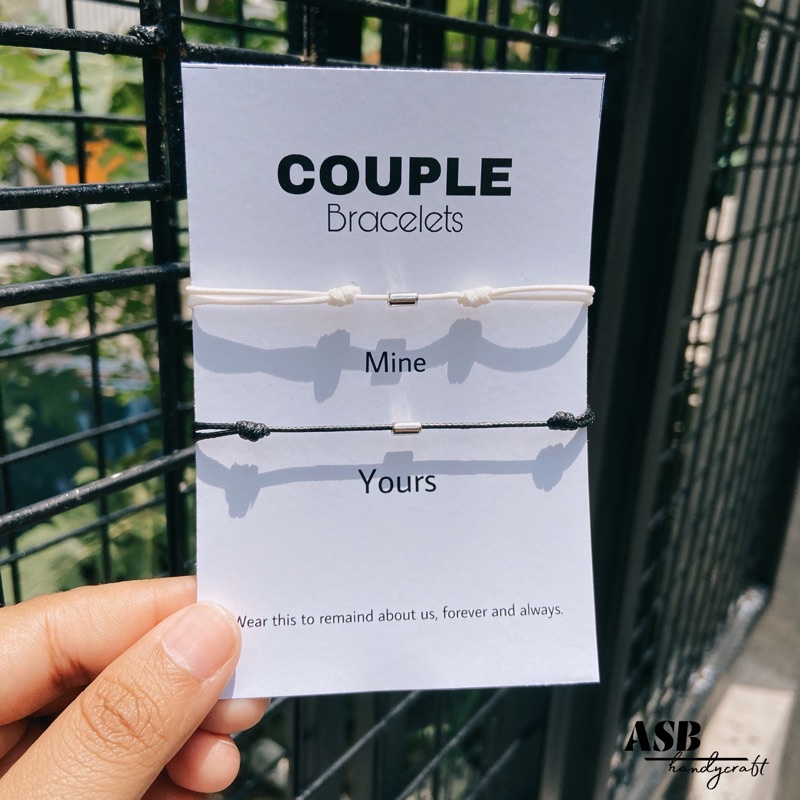 [PROMO!!]- Sepasang Mine &amp; Yours Couple Tabung / Gelang Couple Pasangan Minimalis - Simple Bracalete Couple Series