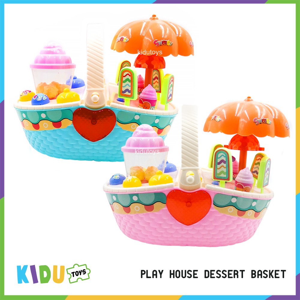 Mainan Anak Ice Cream Play House Dessert Basket Kidu Toys