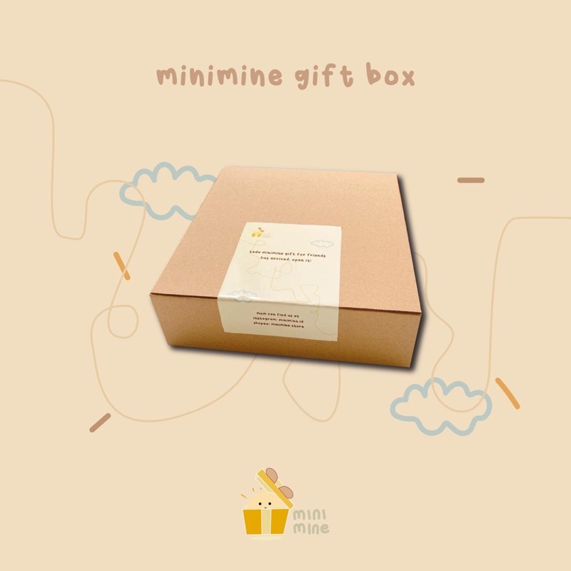 Minimine - Gift Box / kotak kado / hampers lahiran / kado lahiran / set kado / thankscard / kartu ucapan / greeting card