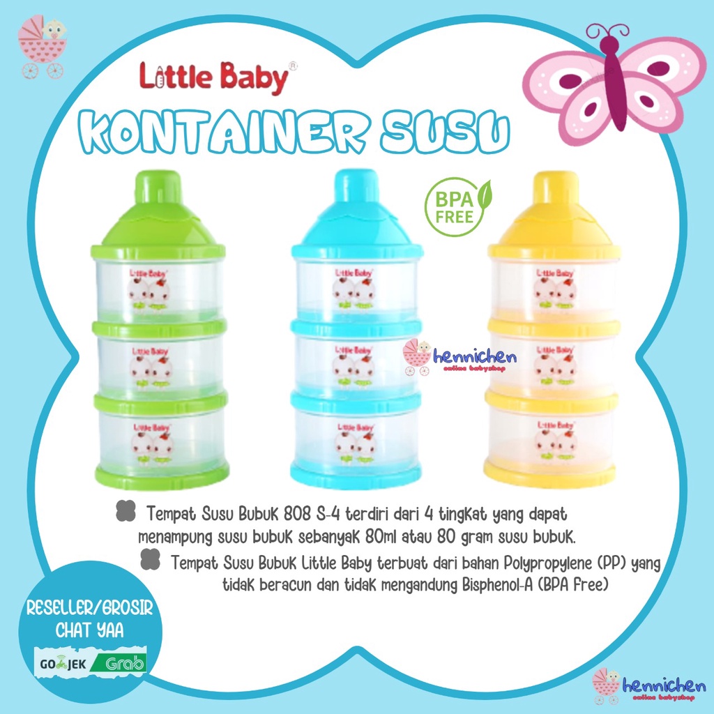 LITTLE BABY MILK POWDER CONTAINER/ KONTAINER TEMPAT SUSU BUBUK 4 SUSUN FREE BUBBLE