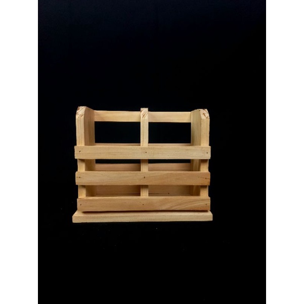 tempat sendok kayu/wadah sendok garpu/rak kayu/MMW086