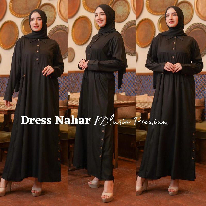 Daster arab Dlusia NAHAR Maxi Dress Premium Gamis TWILL Limited edition