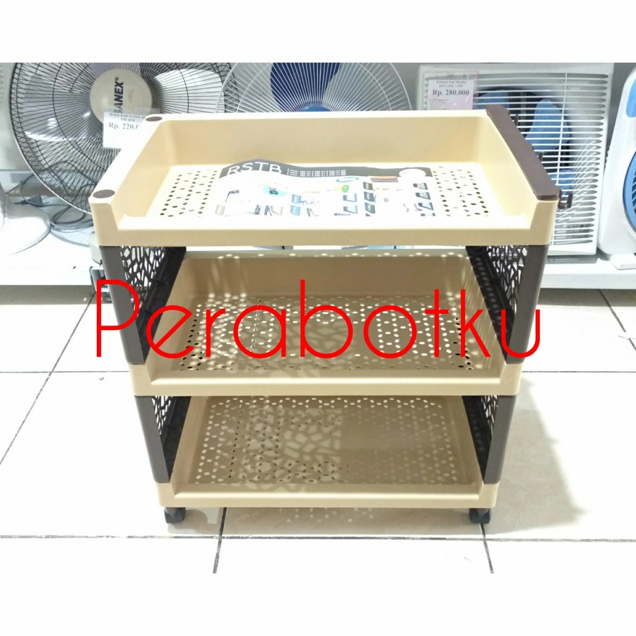 Rak Plastik Serbaguna Susun 3 RSTB / Rak Segi Minimalis Tabitha