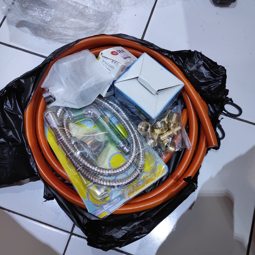 Nipple / Nepel Selang Drat Luar Kuningan 1/2 X 1/2