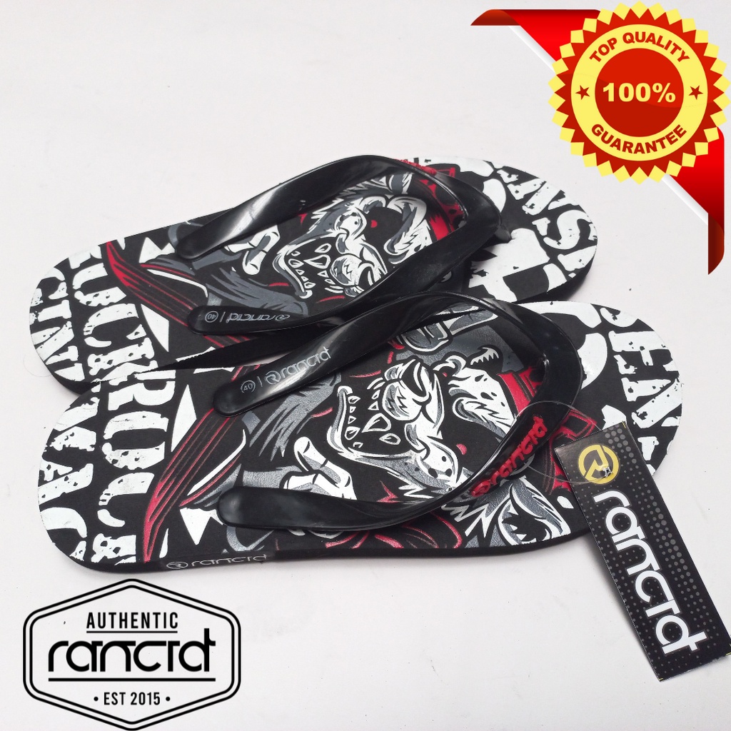 RANCID (Grosir Rp 12.800 min beli 5 pasang) Sendal Distro Japit Pria Dewasa