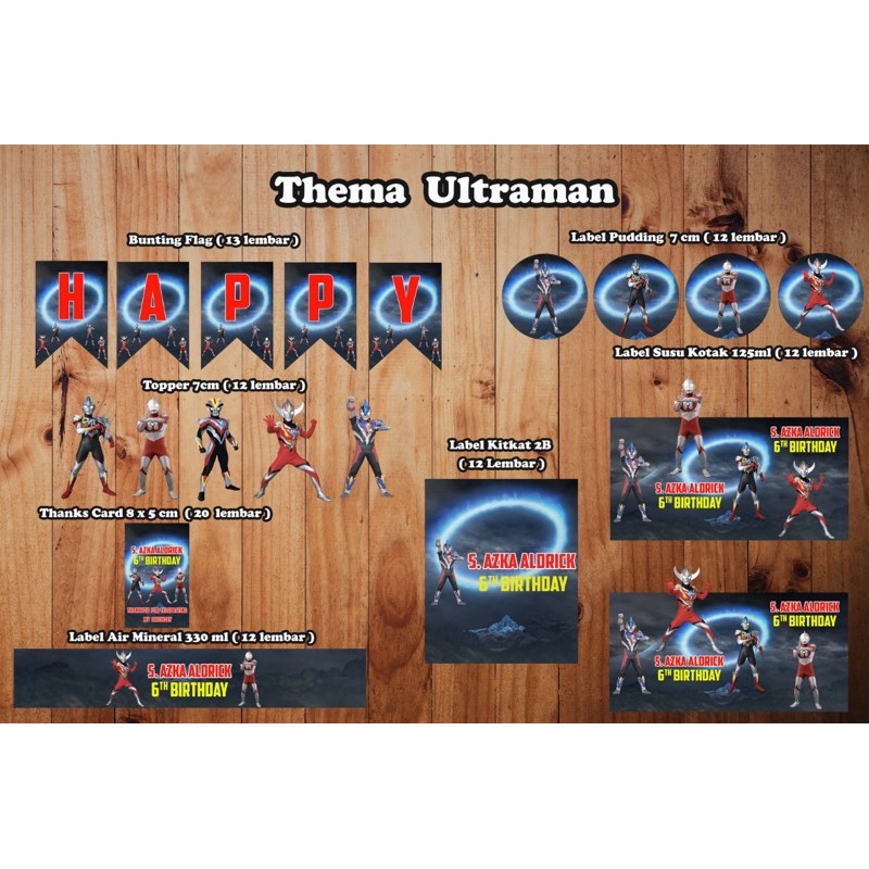 

Paket Printable Dessert Table / Label Ulang tahun Ultraman