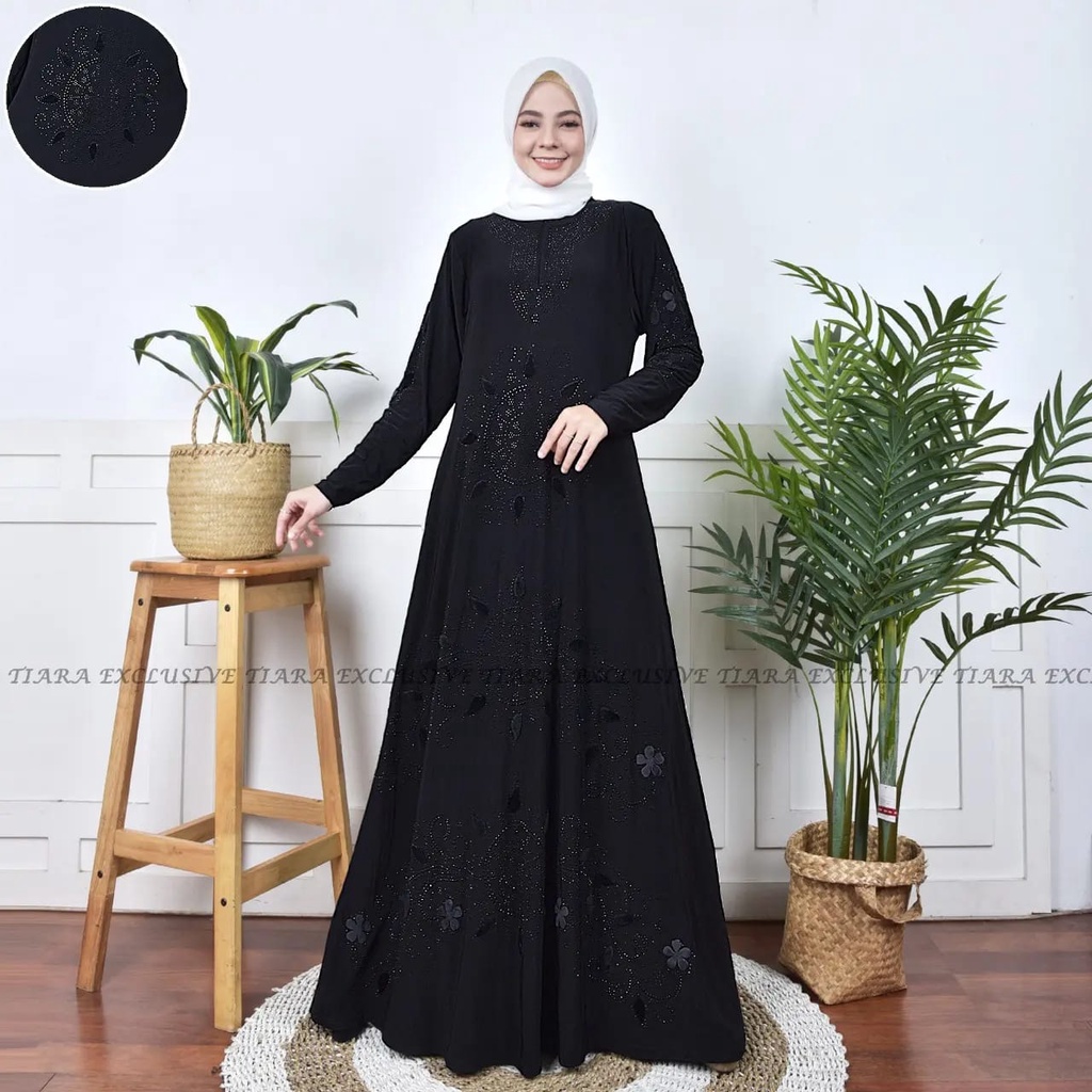 Ready Gamis Hitam Jersey Korea Premium//Baju Muslim Terbaru//Dress Wanita muslim/gamis Hitam Termurah/pakaian wanita/baju muslim/gamis/terbaru/termurah