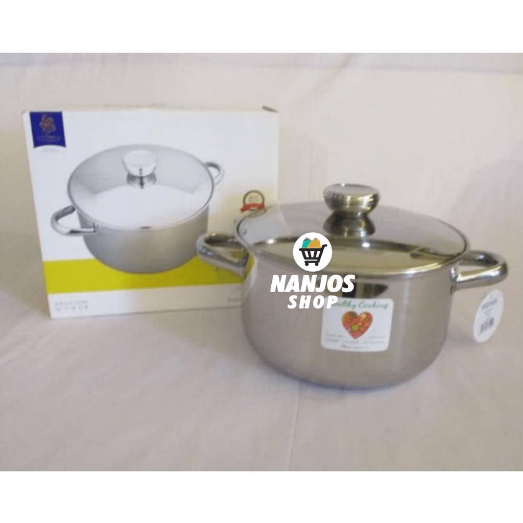 Bima Panci + Tutup Prima Panci Saus Saos Saucepot 22 Cm Stainless steel B2007022 / B200722