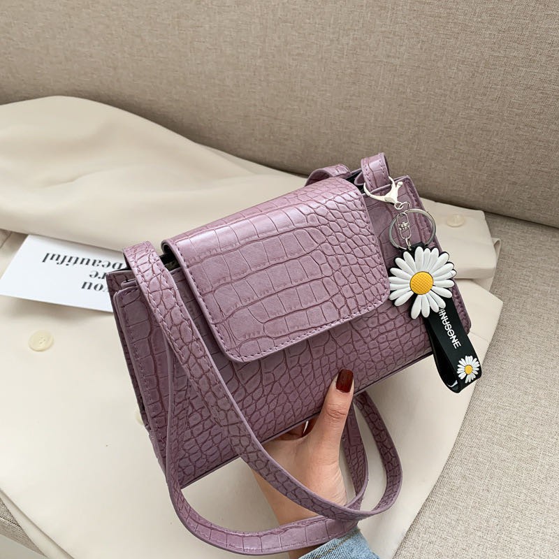 Tas Selempang Croco Daisy / Tas Selempang Wanita / Tas Wanita / Tas Lilac / Tas Bunga / Tas Murah / 