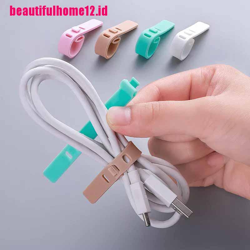 4 Pcs holder Penyimpanan Kabel Bahan Silikon