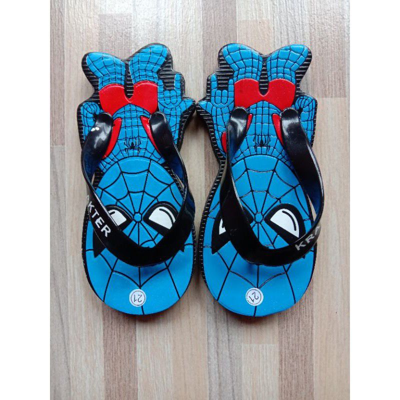 Sandal japit anak cowok 3-8 TAHUN karakter SANCU SPIDERMAN / sendal jepit anak laki sancu spiderman / sandal anak anak cowo / sendal jepit anak