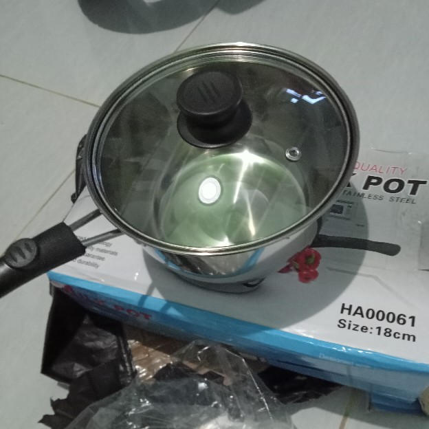 Milkpot Panci Susu 18cm Stainless Steel Panci Sop