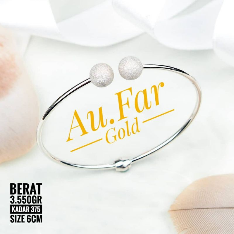 Fashion Aksesoris Wanita Perhiasan Gelang Emas Putih Kadar 375 - Aufar Gold
