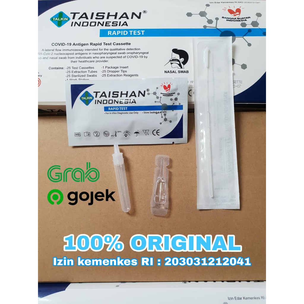 SWAB ANTIGEN NASAL ORIGINAL 100% TAISHAN 1 Box