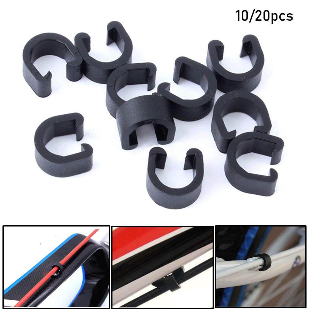 Suyo 10/20pcs C-buckle MTB Sepeda Jalan Rem Kabel Set Plastik Pipa Jalur Deduksi