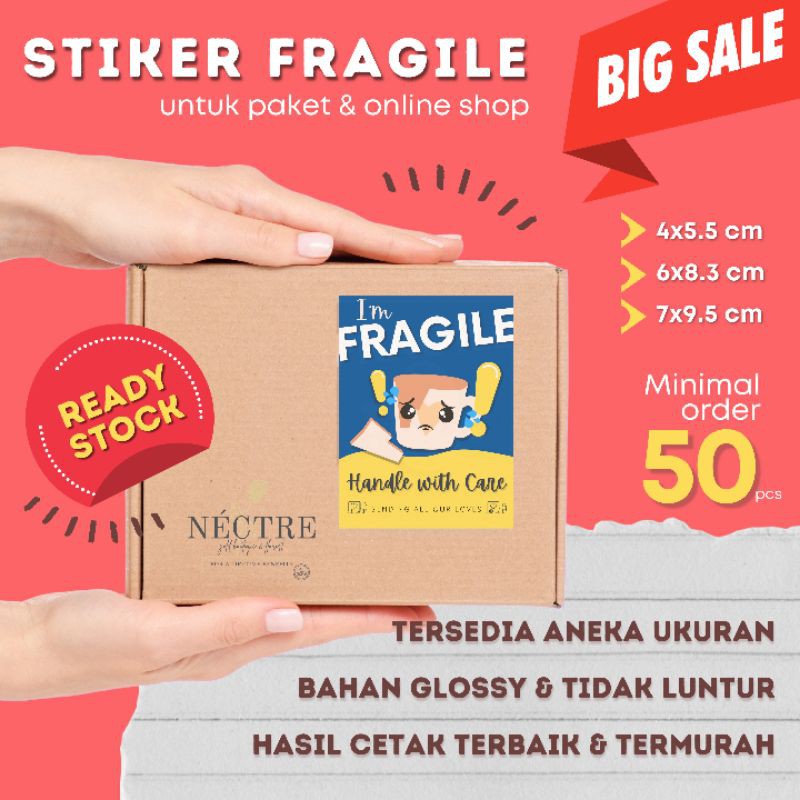 

STIKER FRAGILE CUTE LUCU - Label untuk OLSHOP/Online Shop Paket Murah