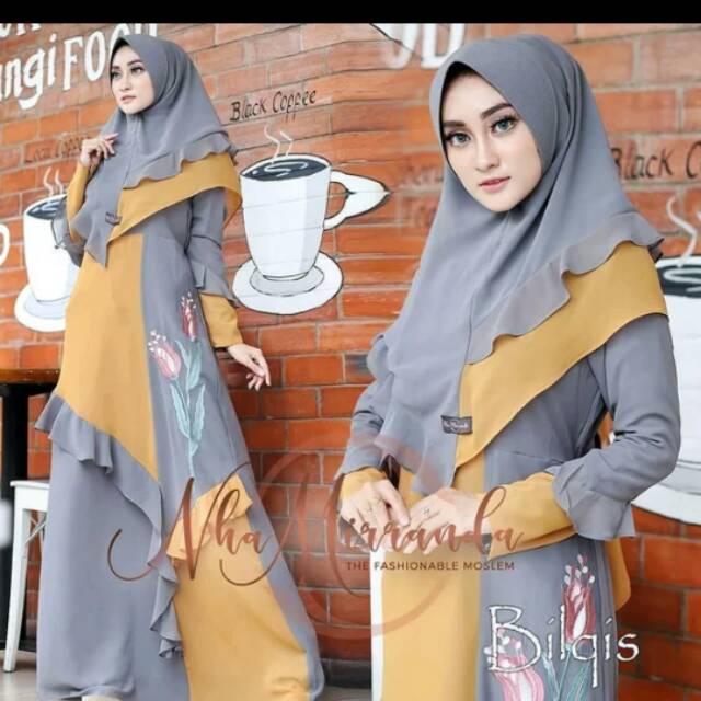 Baju gamis busana bilqis syar'i muslimah