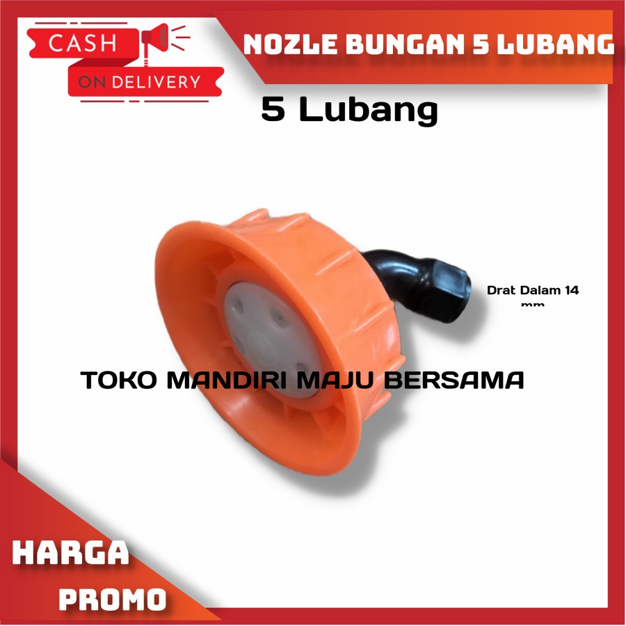 SPUYER / NOZZLE SPRAYER / NOZEL PLASTIK LUBANG 5 CORONG BENGKOK