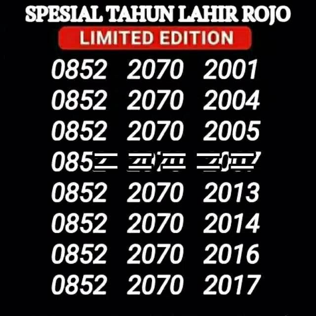 KARTU AS CANTIK SERI TAHUN LAHIR ROJO DARI TAHUN 0852 2070 1970 1971 2001 1990 1998 DLL