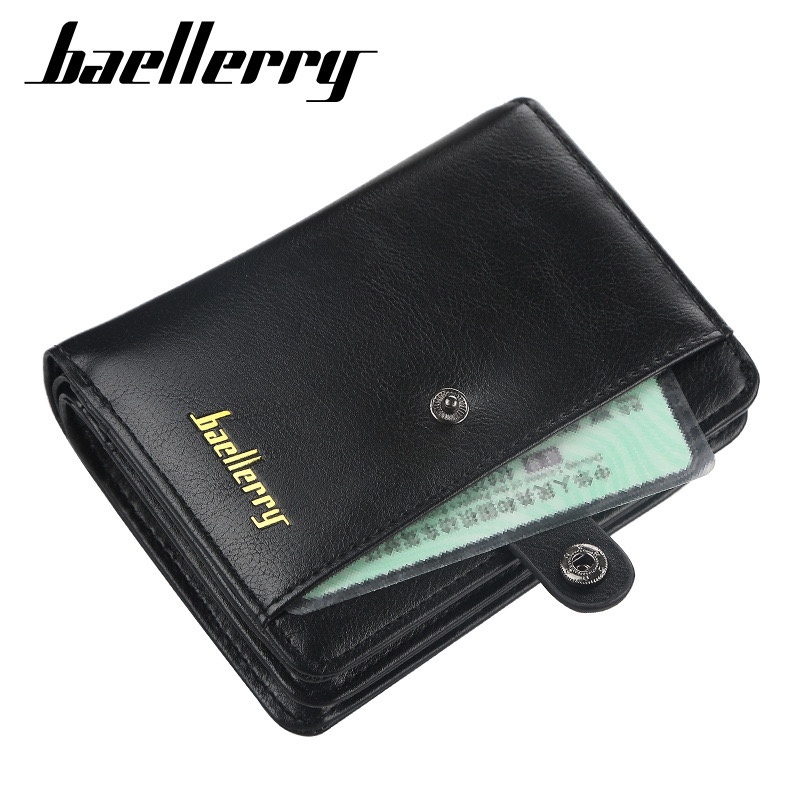 ORIGINAL BAELLERRY D9153 DOMPET UANG LIPAT DENGAN SLETING KULIT SINTETIS IMPORT