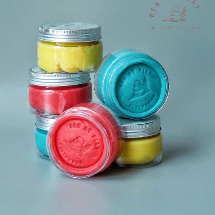 

☠➵.Primary Colour Homemade Playdough in Jars ❋(●̮̮̃•̃)❋