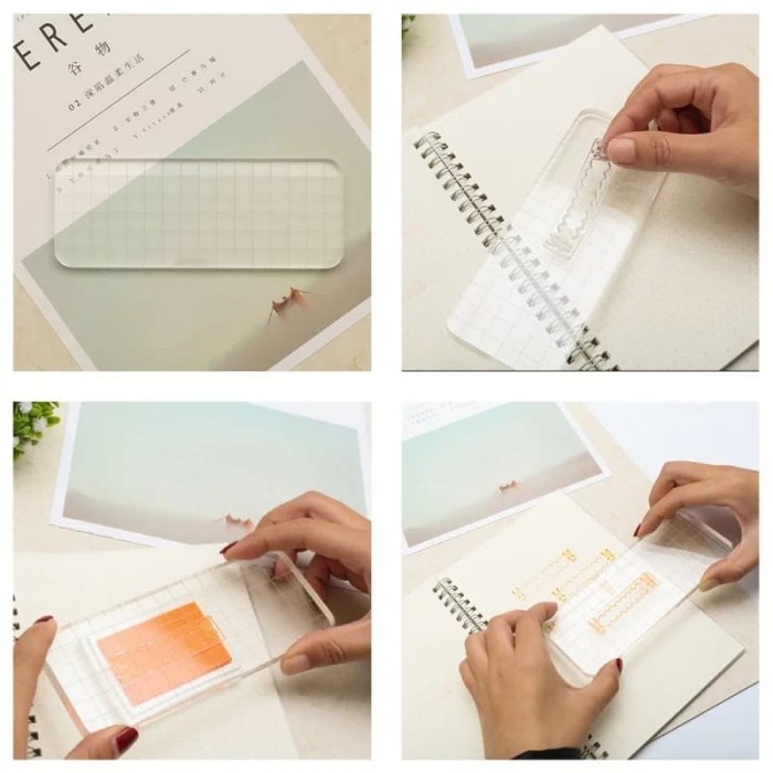 

Menyurat-Surat- Acrylic Stamp Pad, Bantalan Stempel Akrilik Clear Silicone Stamp - Polos Lima Cm